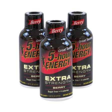 5 HOUR ENERGY Extra Strength Energy Drink, Berry, 1.93 oz Bottle, 24PK 70024